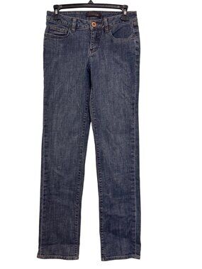 Christopher Blue Womens Stretch Denim Straight-Leg Jeans Size 2 Dark Wash